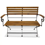 Panchina da Giardino | Panca da Giardino Pieghevole 112 cm Legno Massello di Acacia
