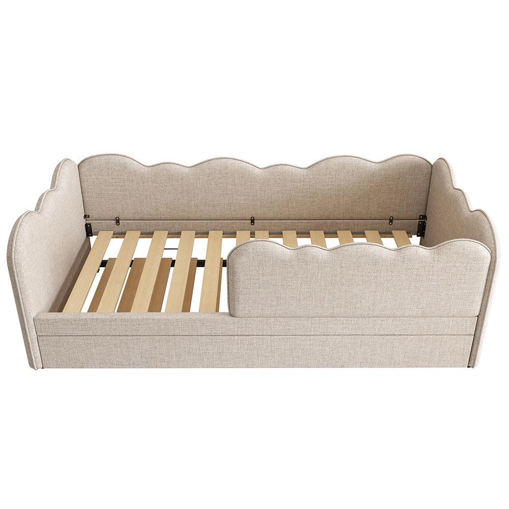 Divano letto 90x190cm?- Xylo - giorno gigogne lino beige