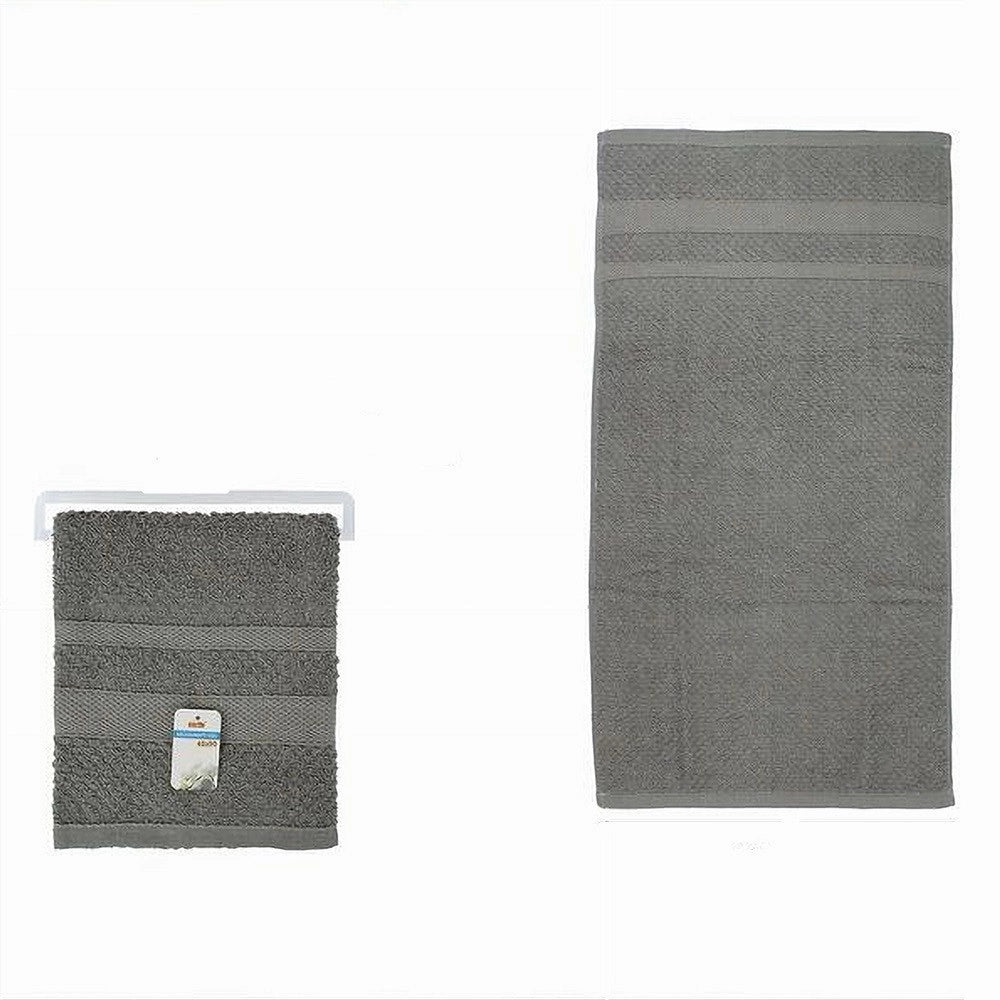 Trade Shop - Asciugamano Da Bagno Viso In Cotone Morbida 48 X 90 Cm 175gr Colore Grigio 79500 -