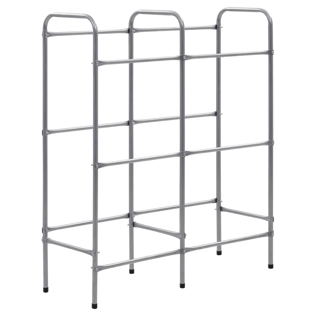 Supporto con Ripiani per 6 Casse Argento 96x33x116 cm Acciaio CFW4752767