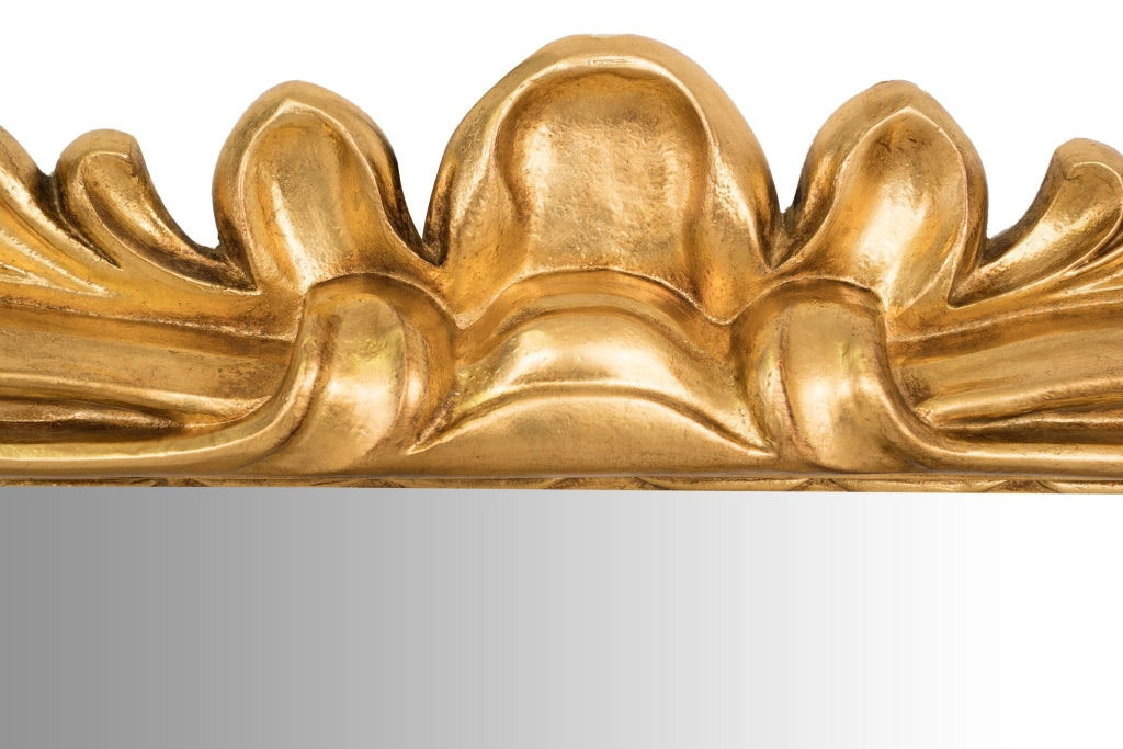 Biscottini SPECCHIERA DA PARETE IN LEGNO FINITURA FOGLIA ORO ANTICATO MADE IN ITALY