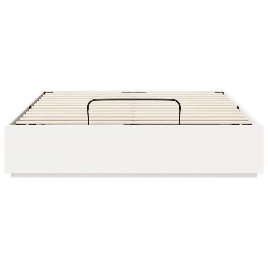 Letto ottomano Bianco 140 x 200 cm Legno di pino massiccio 3418751