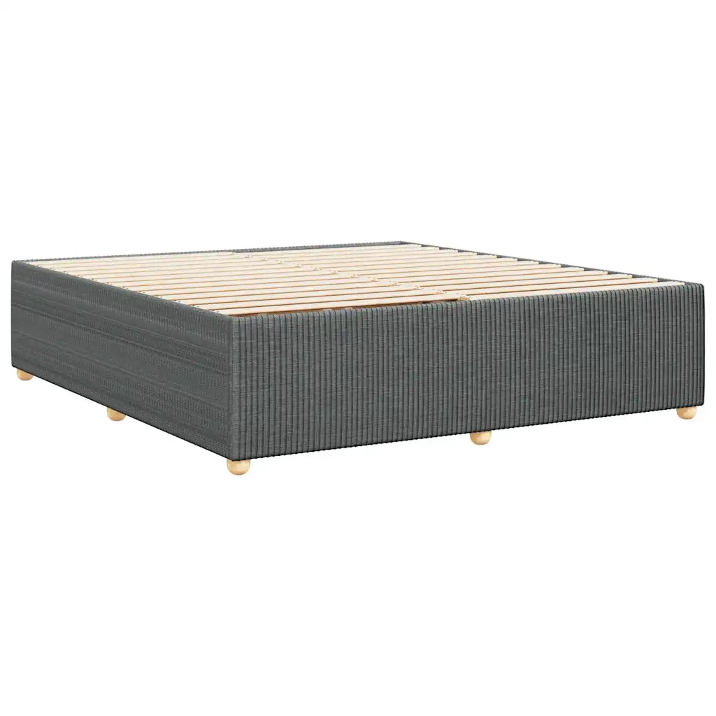 vidaXL Giroletto senza Materasso Grigio Scuro 200x200 cm Tessuto