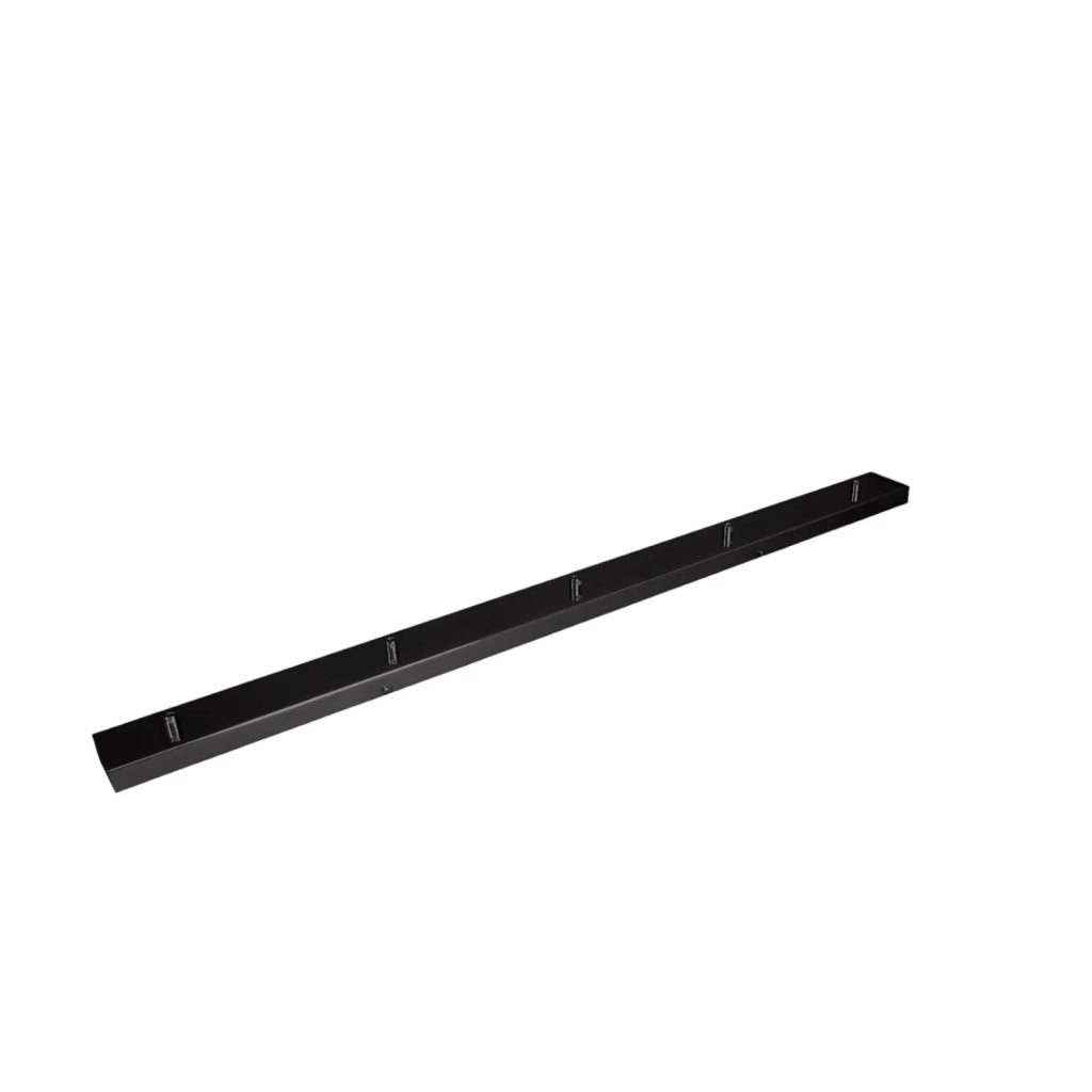 Rosone Multicavo 5 Fori In Metallo Nero Opaco L120Cm
