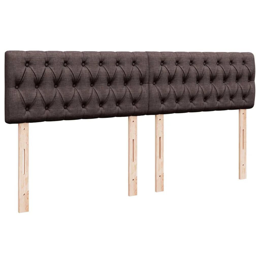 Giroletto a Molle con Materasso Marrone Scuro 200x200cm Tessuto 3286005