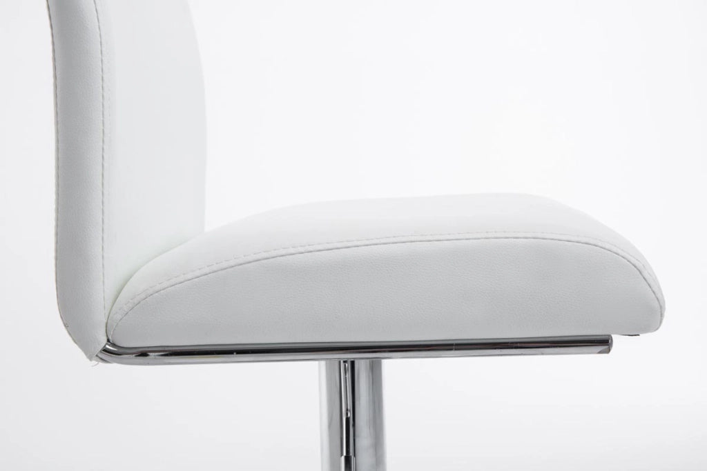 Sgabello Colonia in similpelle bianco