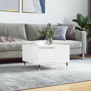 Tavolino Salotto-Tavolino da soggiorno-Tavolo Bianco Lucido 55x55x36,5 cm Legno Multistrato 778640