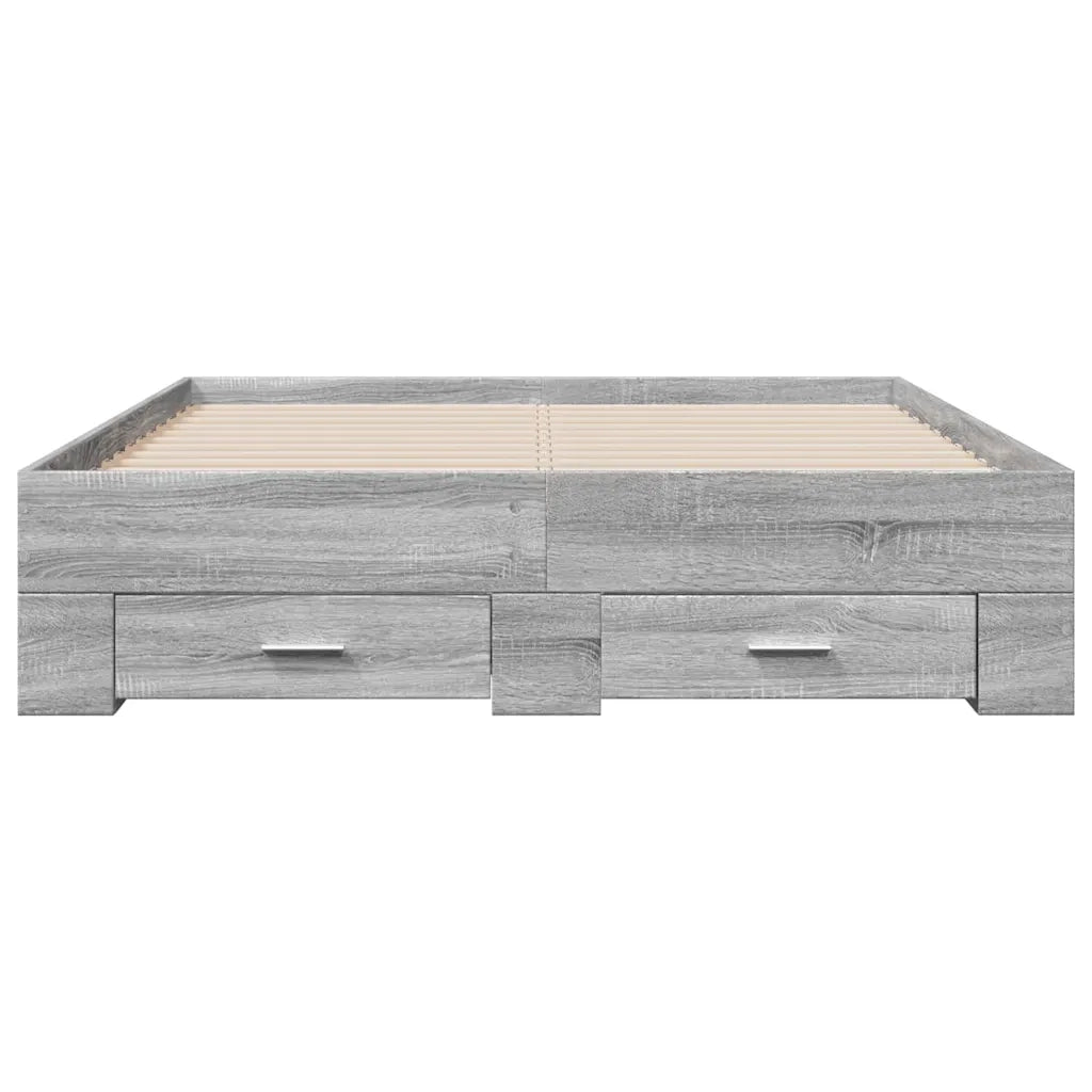 Giroletto Cassetti Grigio Sonoma 120x190 cm Legno Multistrato 3280417