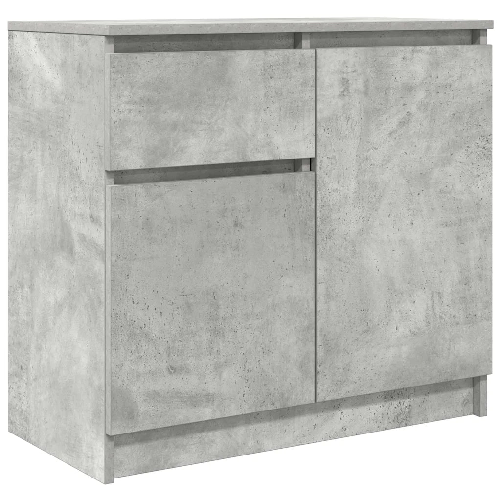 Credenza con Cassetto Grigio Cemento 71x35x65 cm in Truciolato