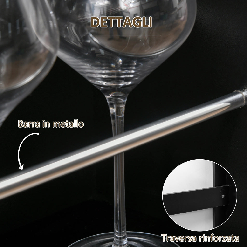 Bancone da Cucina Tavolo Alto con 3 Mensole in Legno, Tavolo da Bar Cucina Arredamento Moderno Casa e Bar, 112x57x106cm, Nero