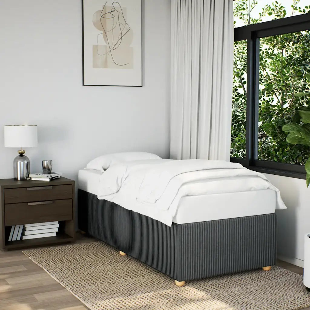 Giroletto senza Materasso Grigio Scuro 100x200 cm Tessuto