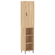Credenza | Madia | Buffet da pranzo | Armadio da pranzo Rovere Sonoma 34,5x34x180 cm in Legno Multistrato