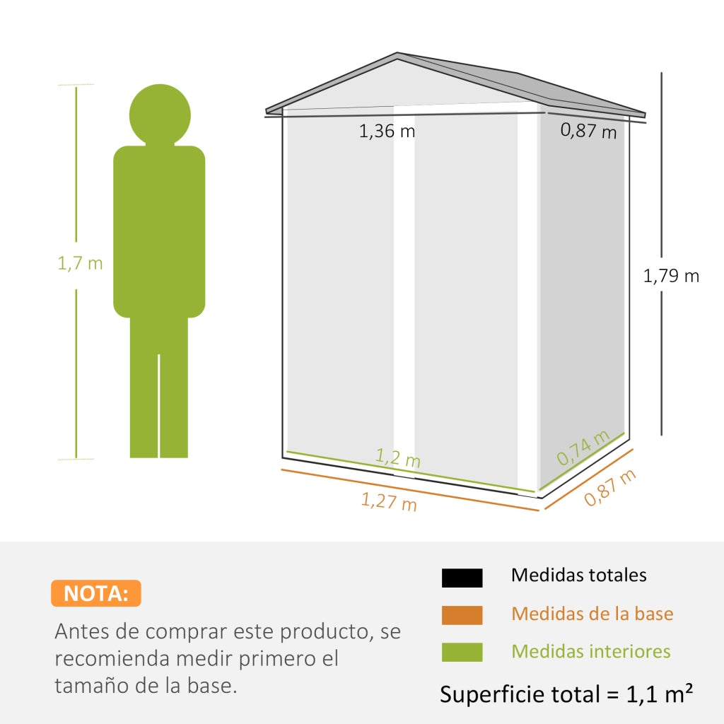 Gazebo Giardino 1,1 m2 ¨C zephmum ¨C 136x87x179 cm Legno Marrone con Porta Scorrevole