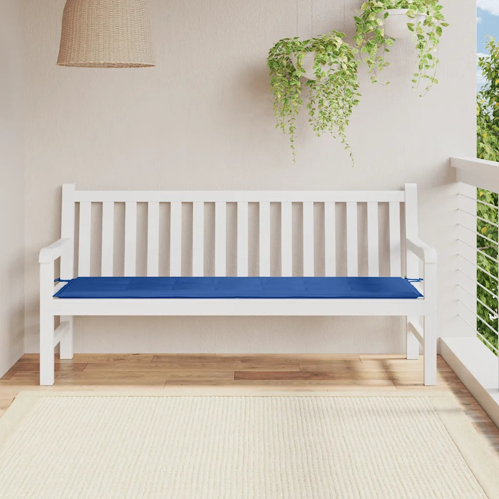 Cuscino per Panca-Cuscini per panchina Blu Reale 180x50x3 cm in Tessuto Oxford
