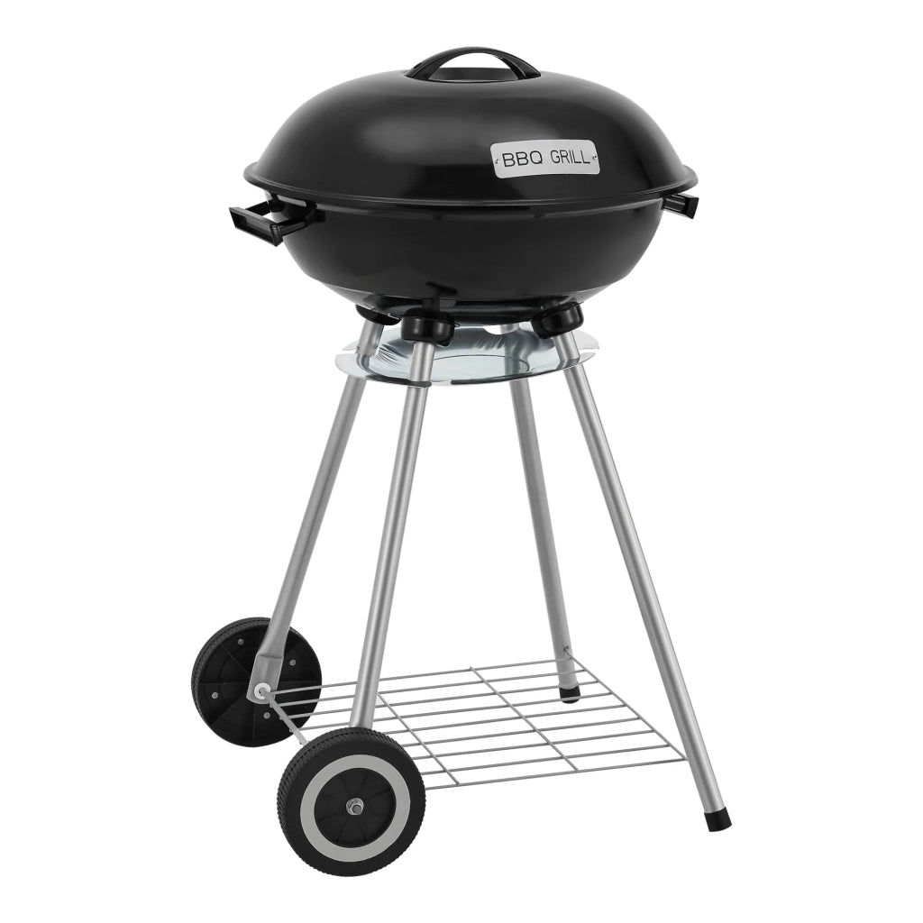 Carrello barbecue rotondo 80 x 49 x 47 cm nero 03_0009214