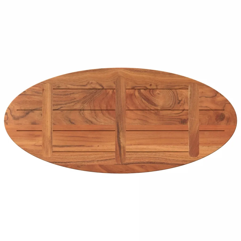 Piano Tavolo 90x40x2,5 cm Ovale in Legno Massello di Acacia 370799
