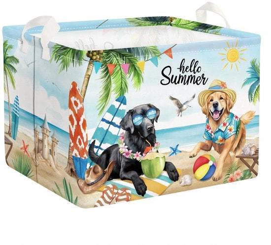 Cesta per bambini con maniglia Porta giocattoli e vestiti Opaca con maniglia per bambini Scatola di stoccaggio per bambini per camera da letto, bagno e mare 40 * 30 * 30 cm