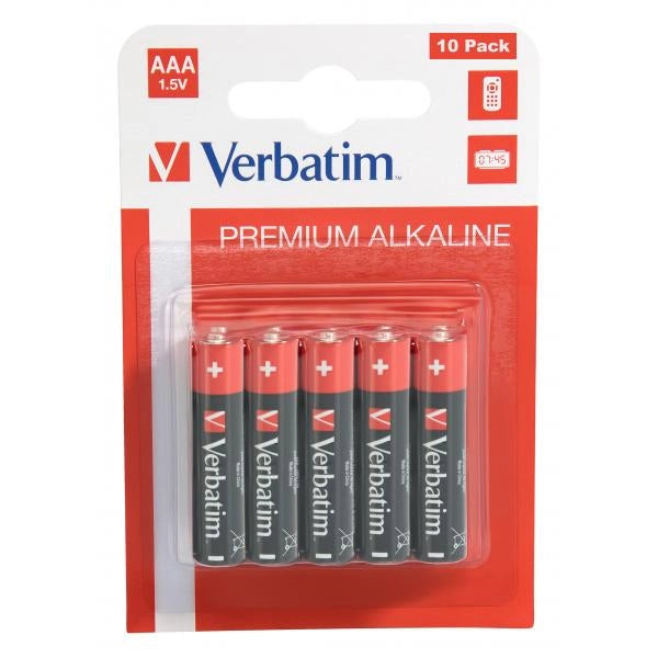VERBATIM ALKALINE BATTERY AAA 10-PACK (HANGCARD)
