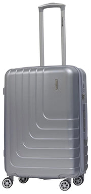 Trolley Valigia Media Rigida in ABS 4 Ruote TSA Ravizzoni Titanio Silver
