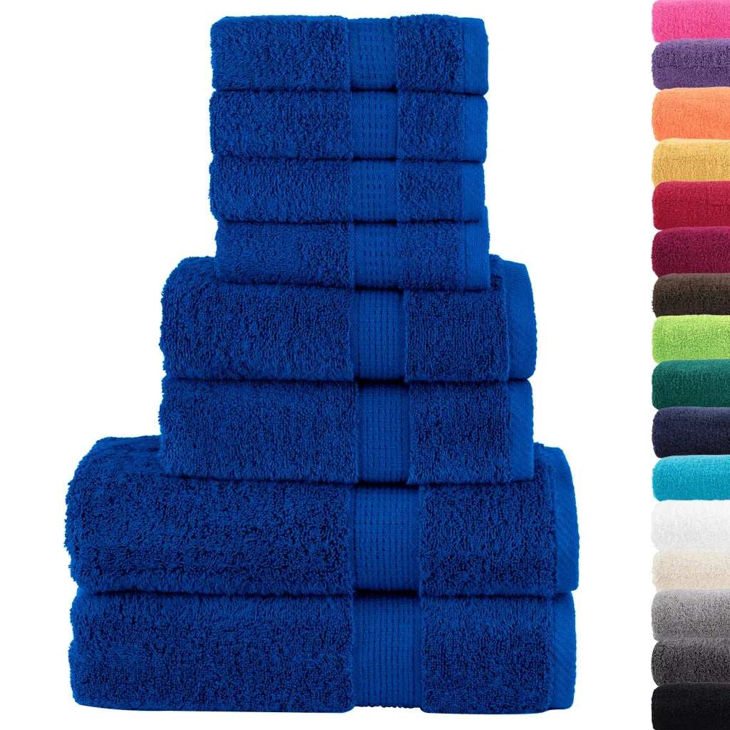 Set ASciugamani SOLUND 8 pz | Teli per bagno Blu 600 gsm