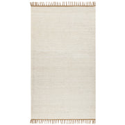 Tappeto in juta beige chiaro 80 x 150 cm tessuto a mano con frange stile boho per l'ingresso della camera da letto