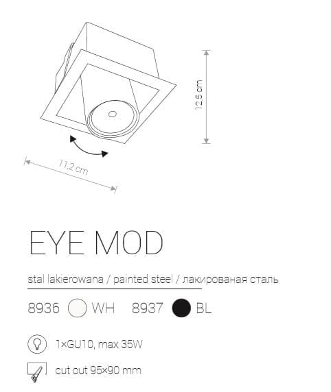 Faretto incasso Nowodvorski Downlight bianco GU10 35W