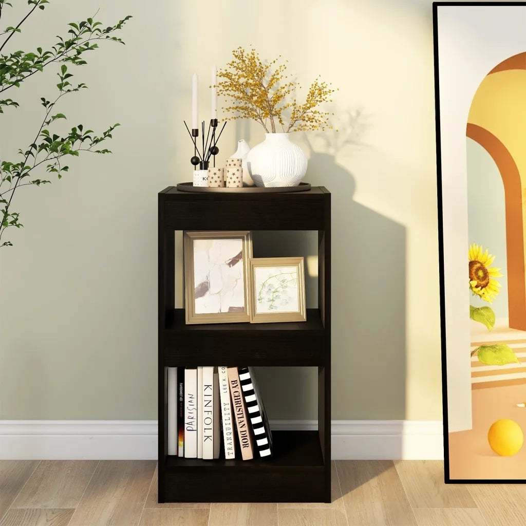 Libreria Divisorio-Scaffale per Libri-Mobile di Stoccaggio Nero 40x30x72 cm
