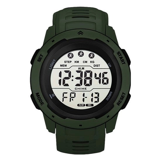 Orologio Sportivo Acqua Resistenente 50M - Cronografo Digitale - Orologio Polso Multifunzionale - Funzione Allarme - Illuminazione di Sfondo a LED - Materiale Leggero - Orologio Digitale