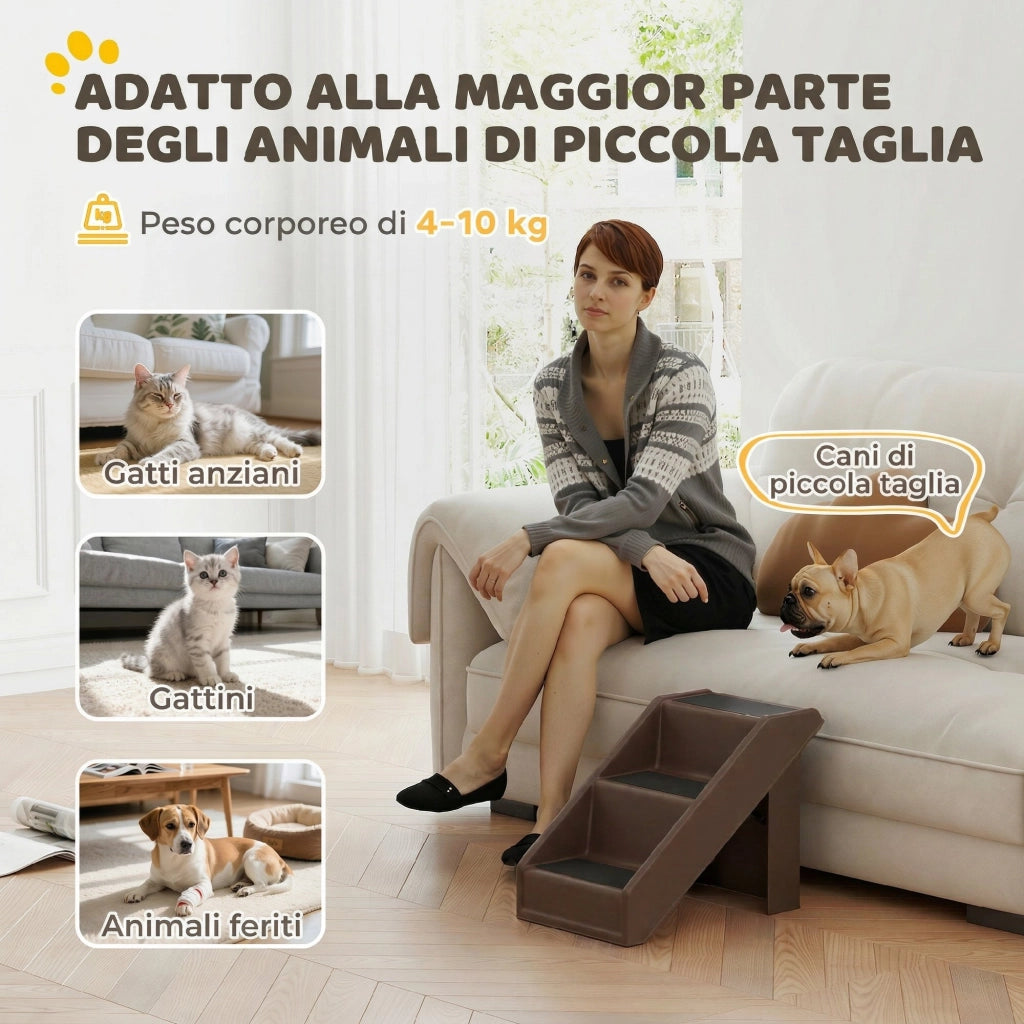 Scaletta per Letti Alti ¨C Zephmum ¨C 53x30.5x36.5 cm, Marrone
