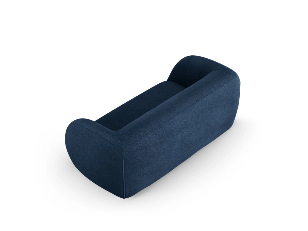 Cosmopolitan Design - Divano "Essen" 2 posti in bouclé blu scuro 