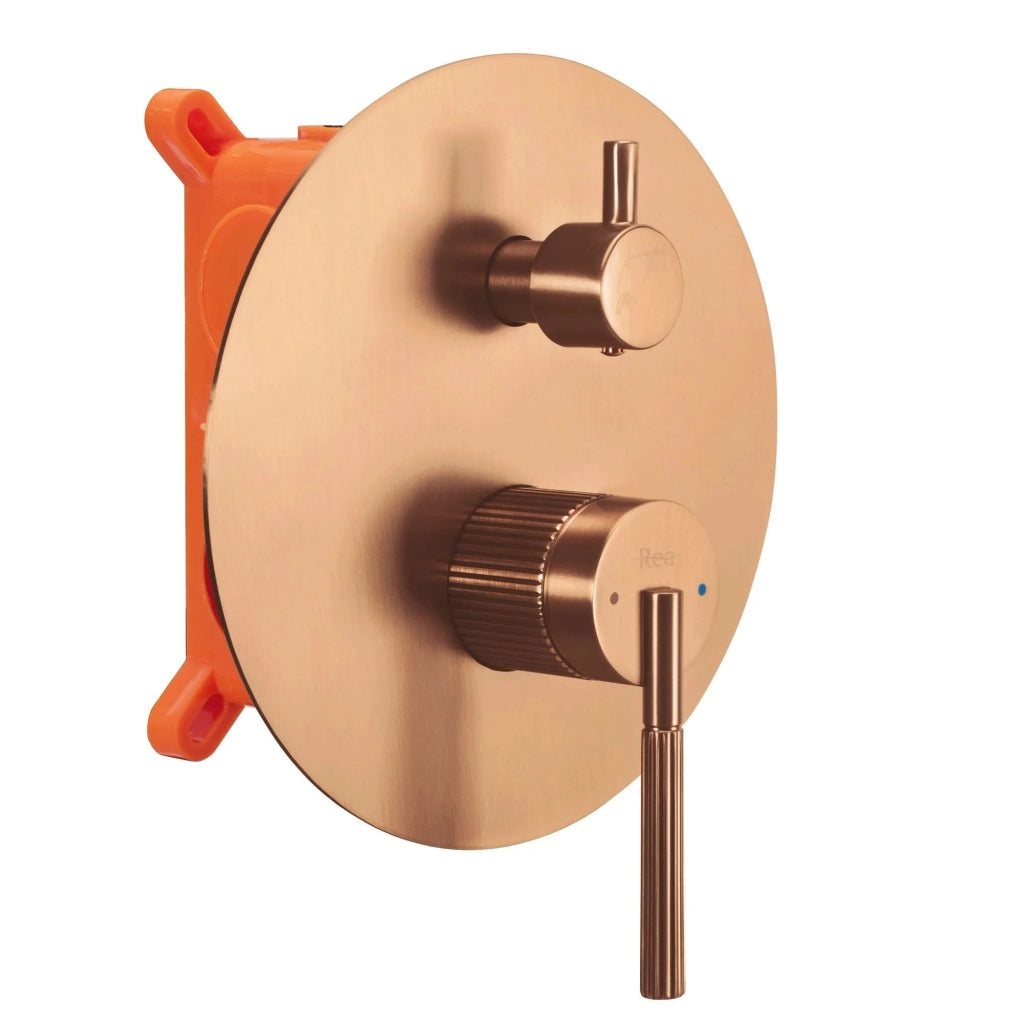 Set Doccia Da Incasso Rea Argon Brush Copper + Box