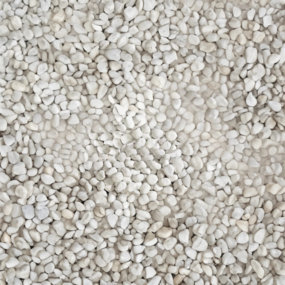 Pavimento drenante fai da te ciottoli in marmo e resina bianco carrara 15,750 kg