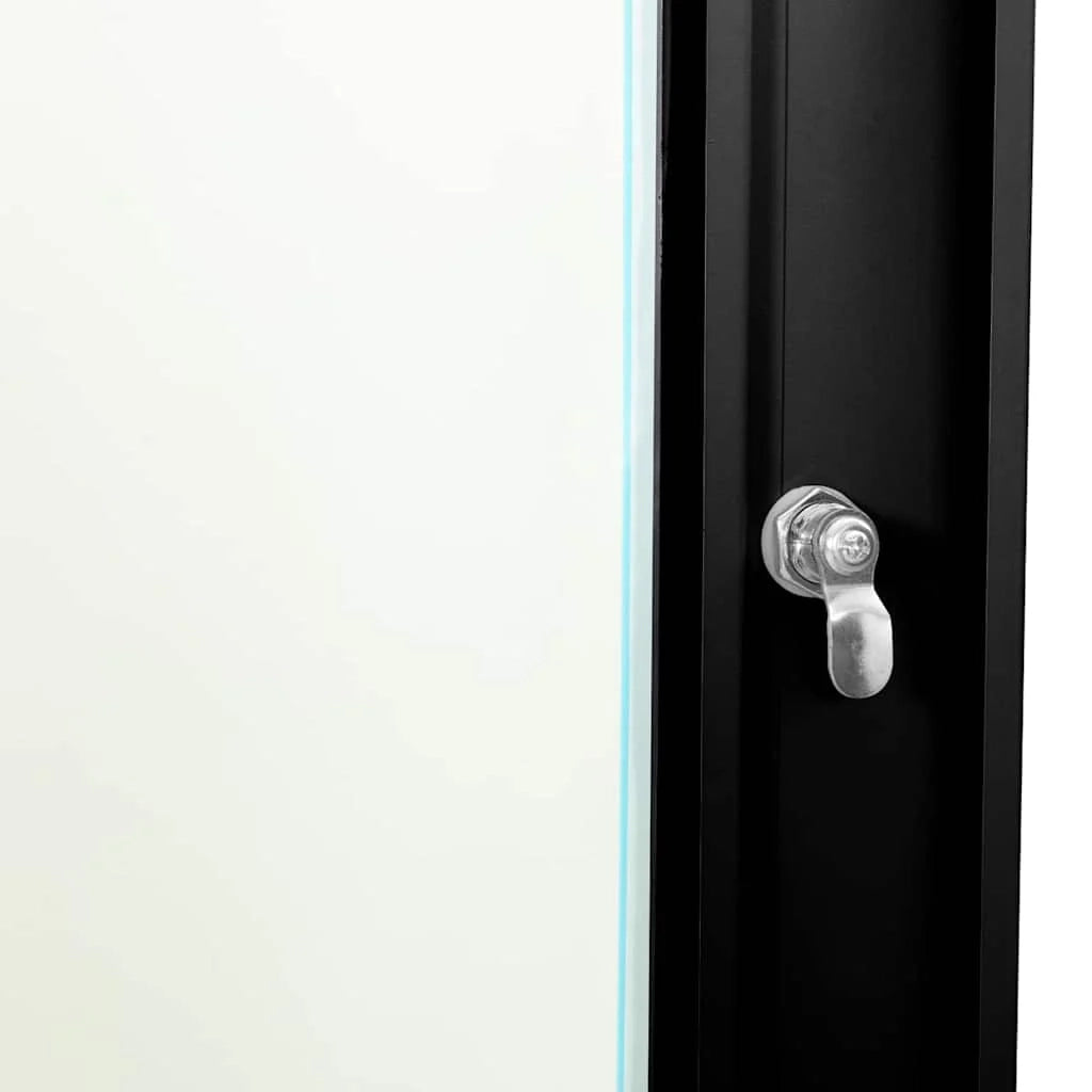 Armadio di rete moderno dal design industriale nero 60 x 60 x 35 cm in acciaio nero 02_0059064