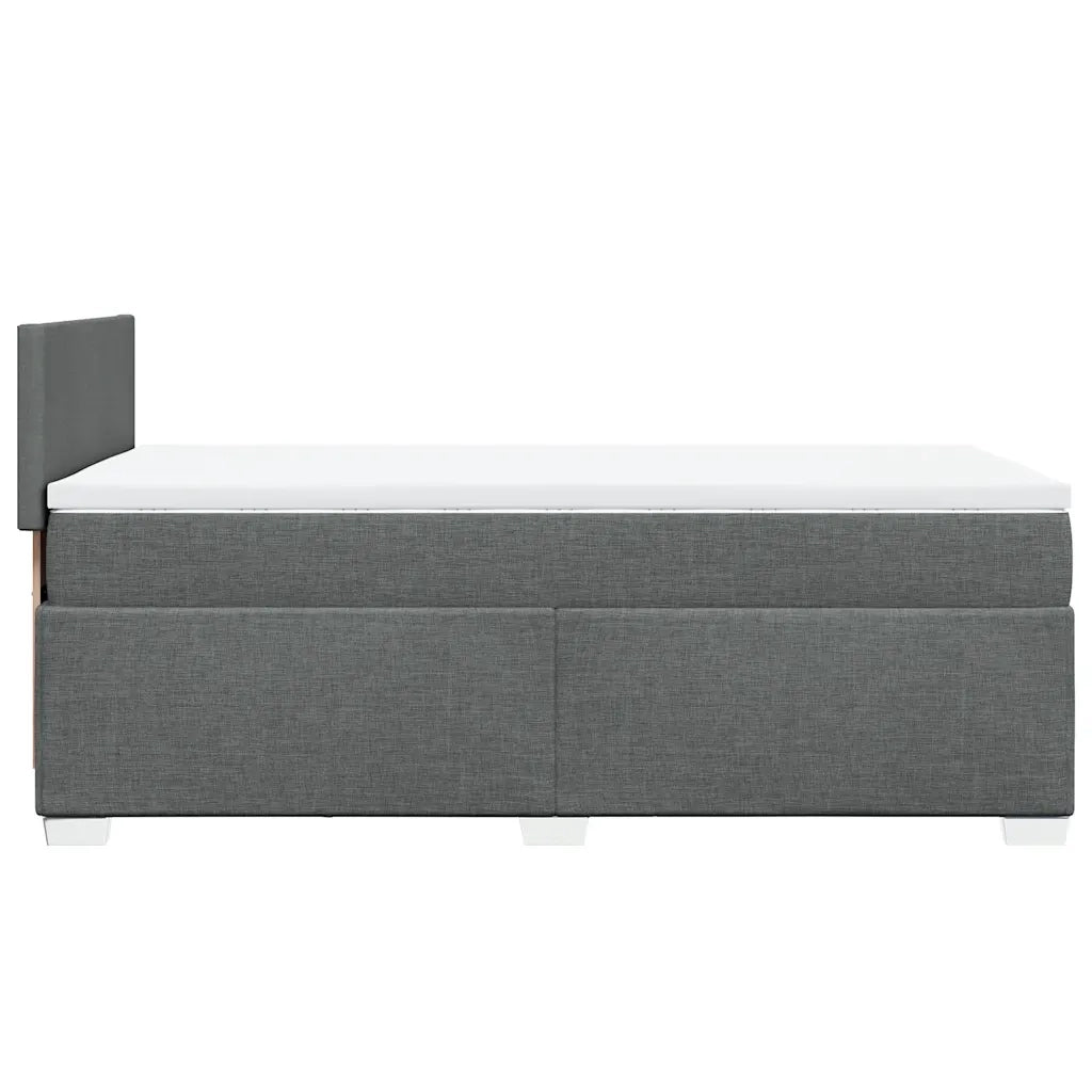Giroletto a Molle con Materasso Grigio Scuro 100x200 cm Tessuto 3285793