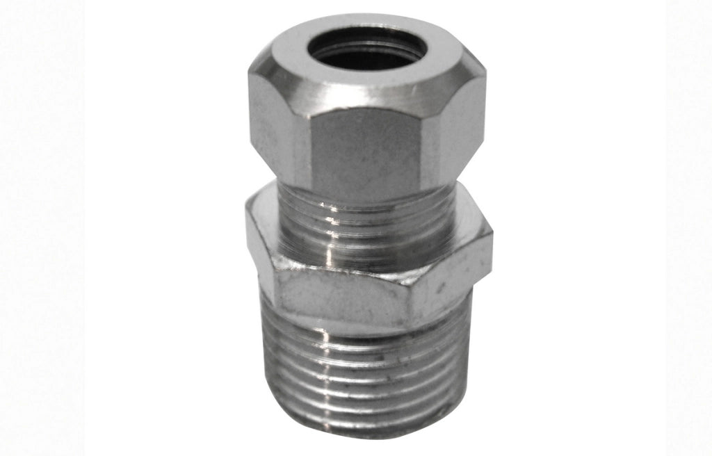 NIPPLE BICONO CROMATO PER CANNETTE- 1/2 x 3/8  Diam. 12- DHIMP- pezzi 1