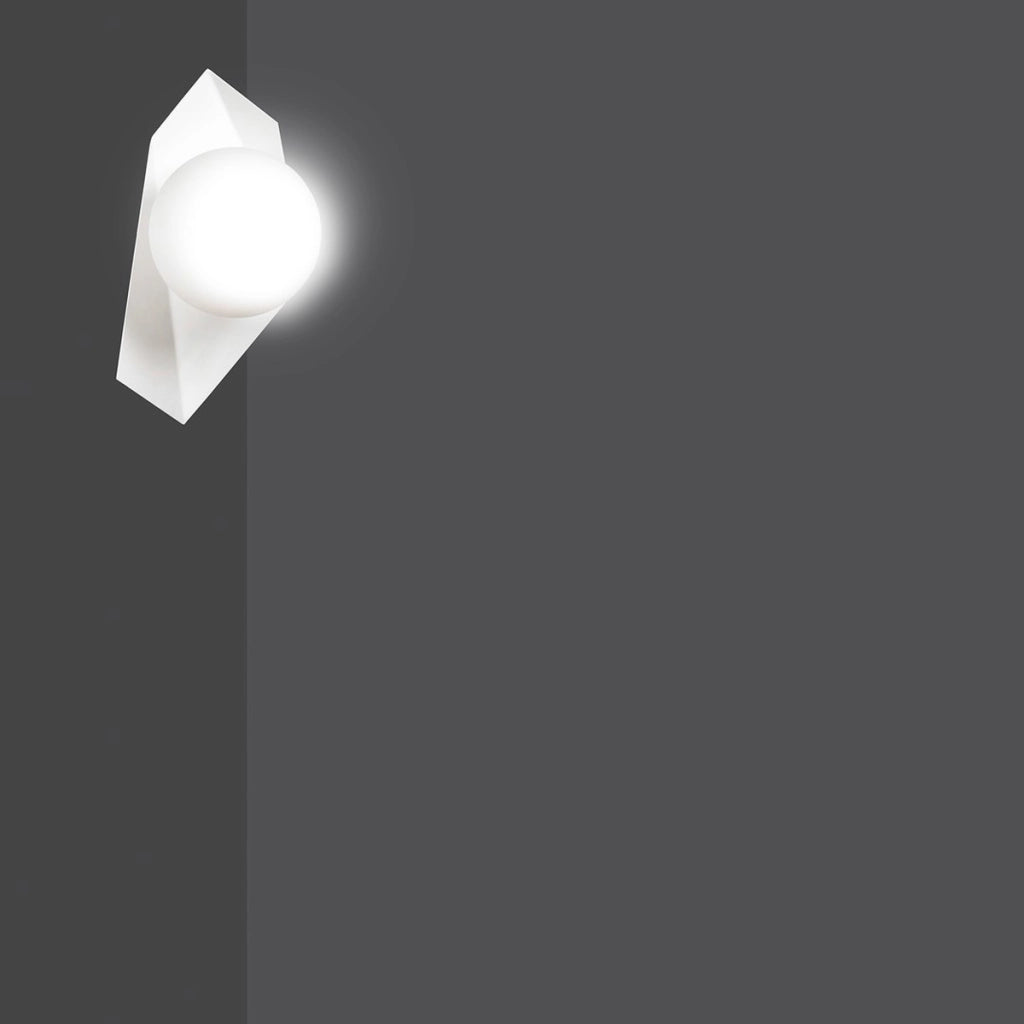 Lampada da parete Drifton in acciaio bianco opaco
