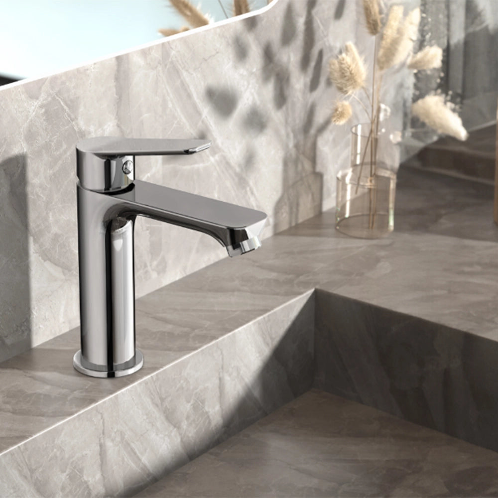 Miscelatore lavabo monocomando cromo lucido con piletta click-clack Vegas