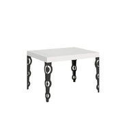 Tavolo allungabile 110/194x70 cm Karamay colore bianco frassino gambe antracite