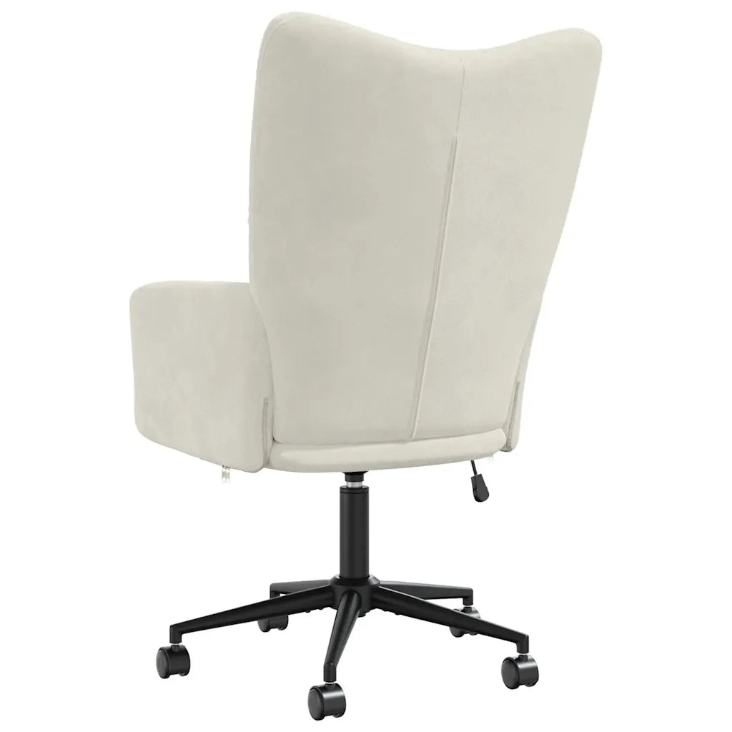 Poltrona | Sedia Relax Bianco Crema Velluto