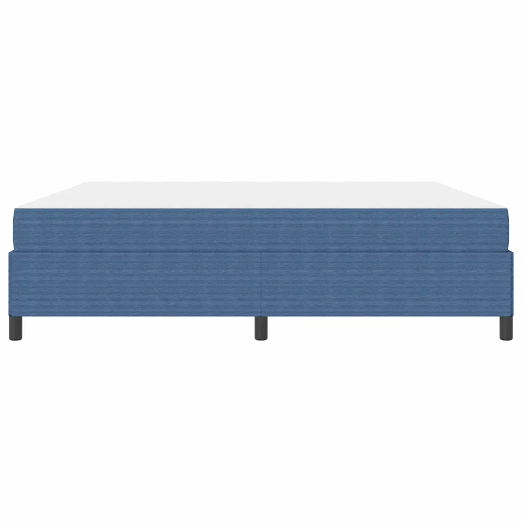 Struttura del letto con materasso Blu 200 x 200 cm Tessuto