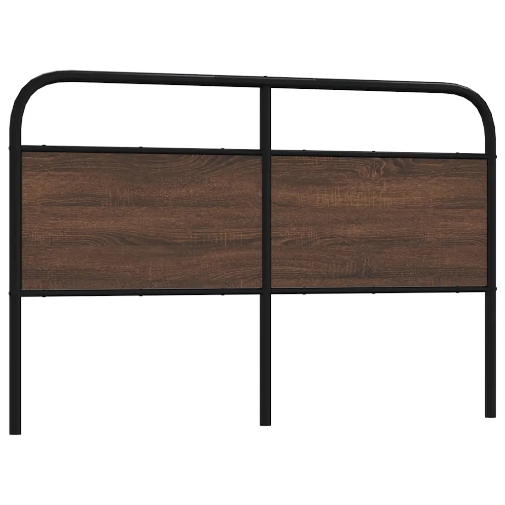 Testiera Rovere Marrone 150 cm in Acciaio e Truciolato