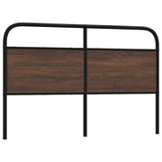 Testiera Rovere Marrone 150 cm in Acciaio e Truciolato