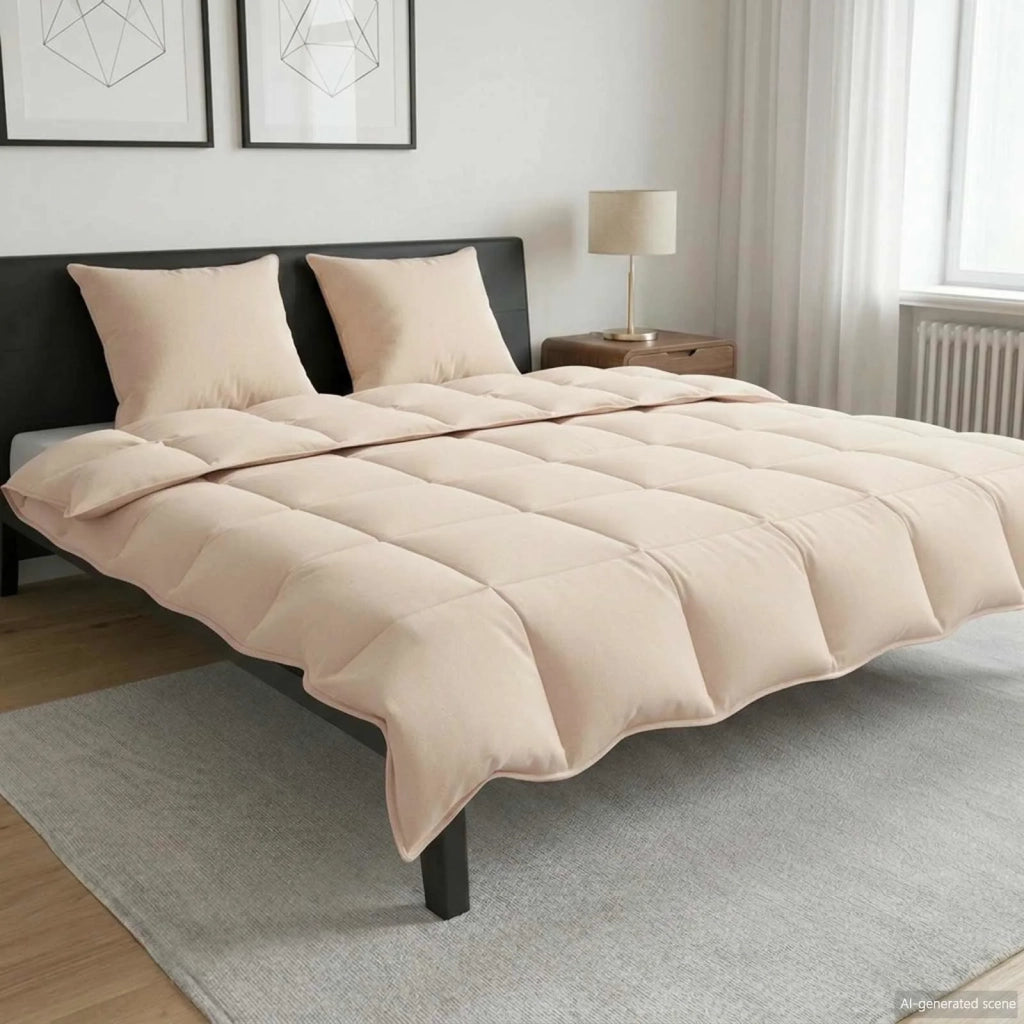 Piumone Completo Annuale Beige 200 x 220 cm 100% Kapok Naturale 42041896