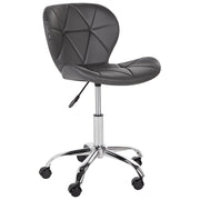 Sedia da scrivania per ufficio in ecopelle grigio grafite girevole e regolabile in altezza Moderna
