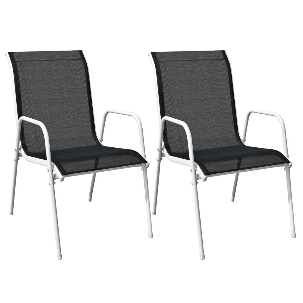Set da bistrot da giardino in acciaio nero da 3 pezzi per mobili da esterno 02_0013497