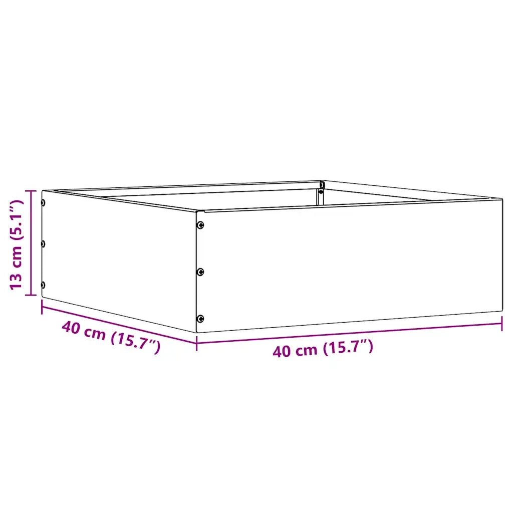 Bordura per Prato Argento 40 x 40 x 13 cm Acciaio inossidabile CFW8915908
