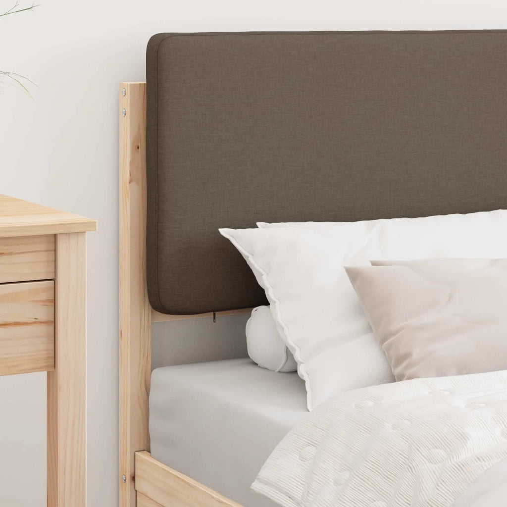Letto singolo | Letto per adulti | Letto con Testiera Rivestita Talpa 75 x 190 cm Pino massello