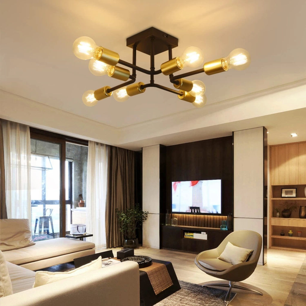 ZMH Lampada da soffitto nera vintage per camera da letto - Illuminazione industriale