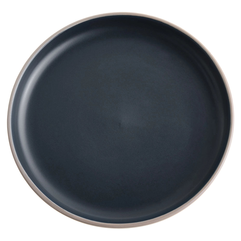 Servizio da tavola 16 pezzi in gres beige e blu elegante per cucina e sala da pranzo con finitura smaltata colorata per 4 persone