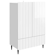 Credenza Bianco Lucido 66 x 34,5 x 97 cm Legno ingegnerizzato